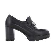 Nerogiardini Klassiska dam loafers med klack Black, Dam