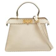 Fendi Vintage Pre-owned Laeder handvskor Beige, Dam