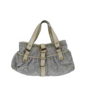 Celine Vintage Pre-owned Canvas handvskor Gray, Dam