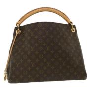 Louis Vuitton Vintage Pre-owned Canvas axelremsvskor Black, Dam