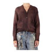 Acne Studios Rost Röd Mohair Blandning Kofta Brown, Dam