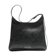 Acne Studios Svart läder axelväska Black, Dam