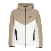 Nike Lätt Tech Fleece Huvtröja Dragkedja Windrunner White, Herr