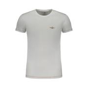 Aeronautica Militare Tryckt bomull T-shirt med kontrastdetaljer White,...