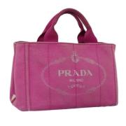 Prada Vintage Pre-owned Canvas prada-vskor Pink, Dam