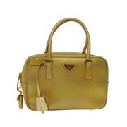 Prada Vintage Pre-owned Laeder handvskor Yellow, Dam