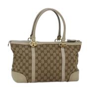 Gucci Vintage Pre-owned Canvas gucci-vskor Beige, Dam