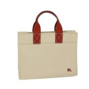 Burberry Vintage Pre-owned Canvas handvskor Beige, Dam