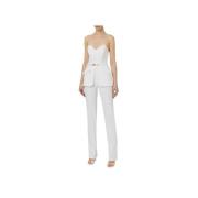 Elisabetta Franchi Snygg Jumpsuit för Kvinnor White, Dam