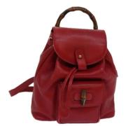 Gucci Vintage Pre-owned Laeder ryggsckar Red, Dam