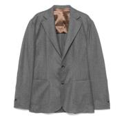 Barba Italiensk Ull Blazer Jacka Gray, Herr