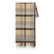 Woolrich Needle Punch Check Halsduk Beige, Dam