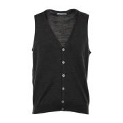 Gran Sasso Antracit Sweater Vest Gray, Herr