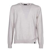 Fay Off White Stickad Tröja Sweater Aw24 White, Herr