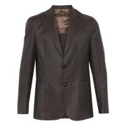 Barba Italiensk Ull Blazer Jacka Brown, Herr