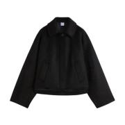 Aspesi Faux Fur Jersey Jacka Black, Dam