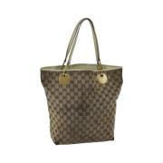 Gucci Vintage Pre-owned Canvas gucci-vskor Beige, Dam