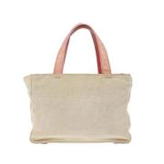 Prada Vintage Pre-owned Canvas handvskor Beige, Dam