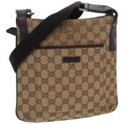 Gucci Vintage Pre-owned Canvas gucci-vskor Brown, Dam