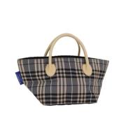 Burberry Vintage Pre-owned Nylon handvskor Blue, Dam