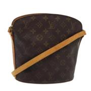 Louis Vuitton Vintage Pre-owned Canvas axelremsvskor Brown, Dam