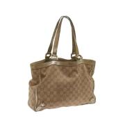 Gucci Vintage Pre-owned Canvas gucci-vskor Beige, Dam