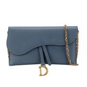 Dior Vintage Pre-owned Laeder plnbcker Blue, Dam