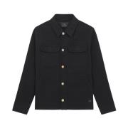 PS By Paul Smith Svart Overshirt Bomullsblandning Knappstängning Black...