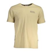 Fila Beige Bomull Tee med Logo Print Beige, Herr