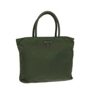 Prada Vintage Pre-owned Nylon totevskor Green, Dam