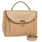 Salvatore Ferragamo Pre-owned Pre-owned Laeder handvskor Beige, Dam