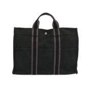 Hermès Vintage Pre-owned Canvas handvskor Black, Dam