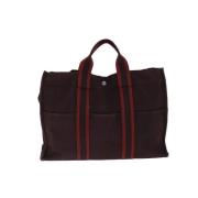 Hermès Vintage Pre-owned Canvas handvskor Red, Dam