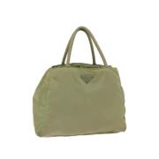 Prada Vintage Pre-owned Nylon prada-vskor Beige, Dam