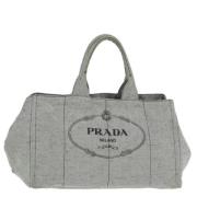 Prada Vintage Pre-owned Canvas prada-vskor Gray, Dam