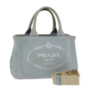 Prada Vintage Pre-owned Canvas prada-vskor Blue, Dam