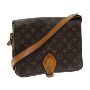 Louis Vuitton Vintage Pre-owned Canvas axelremsvskor Brown, Dam