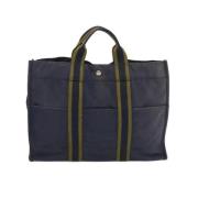 Hermès Vintage Pre-owned Canvas handvskor Blue, Dam