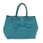 Prada Vintage Pre-owned Nylon prada-vskor Blue, Dam