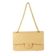 Chanel Vintage Pre-owned Laeder axelremsvskor Beige, Dam