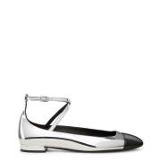 Stuart Weitzman Eden Strap Flat Gray, Dam