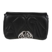 Alexander McQueen Svart Cross Body Seal Väska Black, Dam