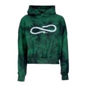 Propaganda Tie Dye Cropped Hoodie Green, Dam