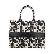 Gaëlle Paris Elegant Svart Shopper Väska med Logotyp Black, Dam