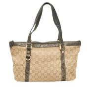 Gucci Vintage Pre-owned Canvas totevskor Beige, Dam