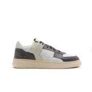 RUN OF Vintage Stil Läder Sneakers Gray, Herr