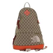 Gucci Vintage Pre-owned Canvas ryggsckar Beige, Dam