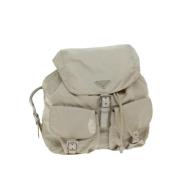 Prada Vintage Pre-owned Nylon ryggsckar Beige, Dam