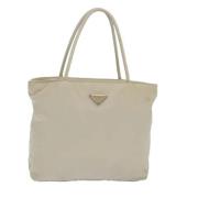 Prada Vintage Pre-owned Nylon prada-vskor Beige, Dam