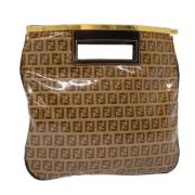 Fendi Vintage Pre-owned Canvas handvskor Brown, Dam